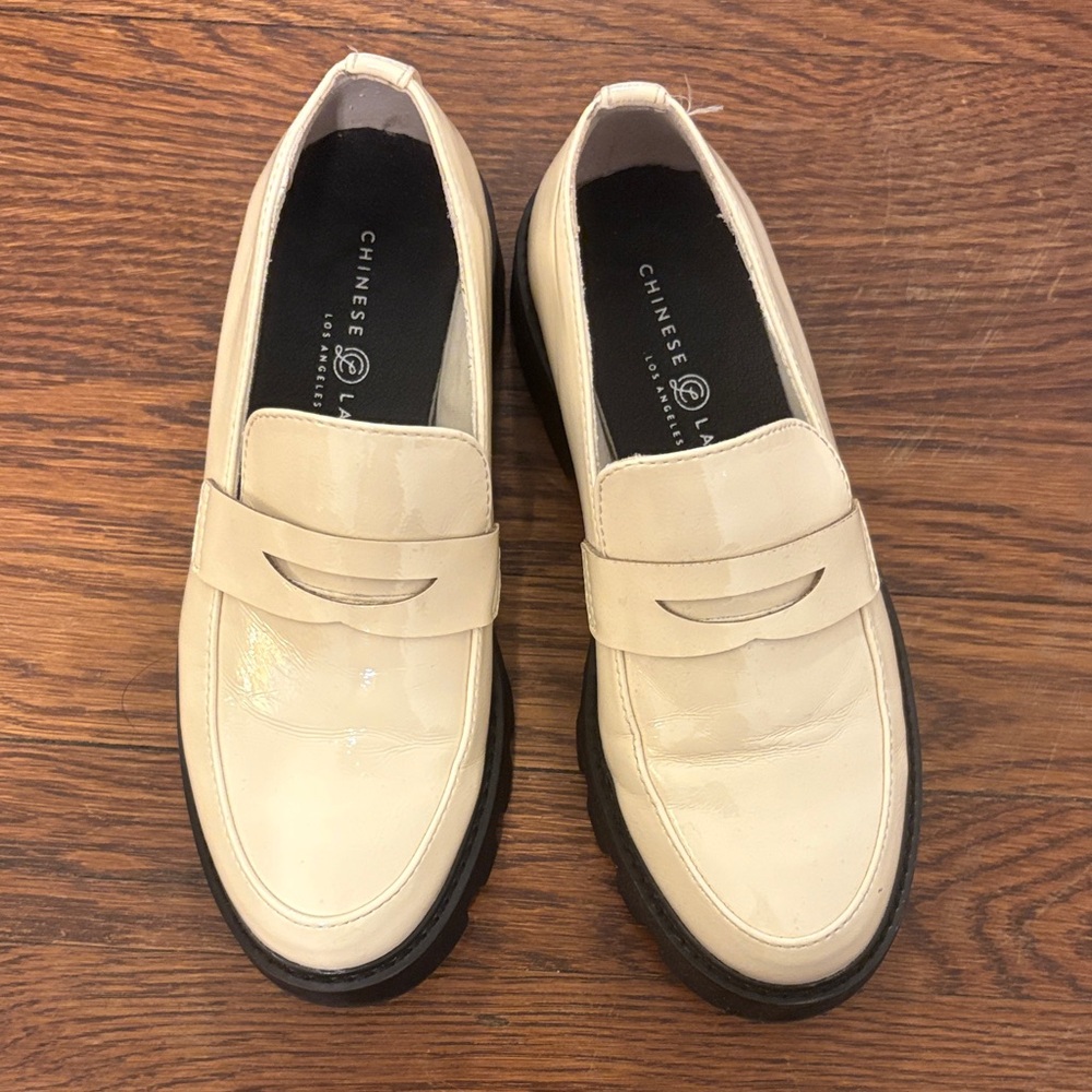 Chinese Laundry White Faux Loafers